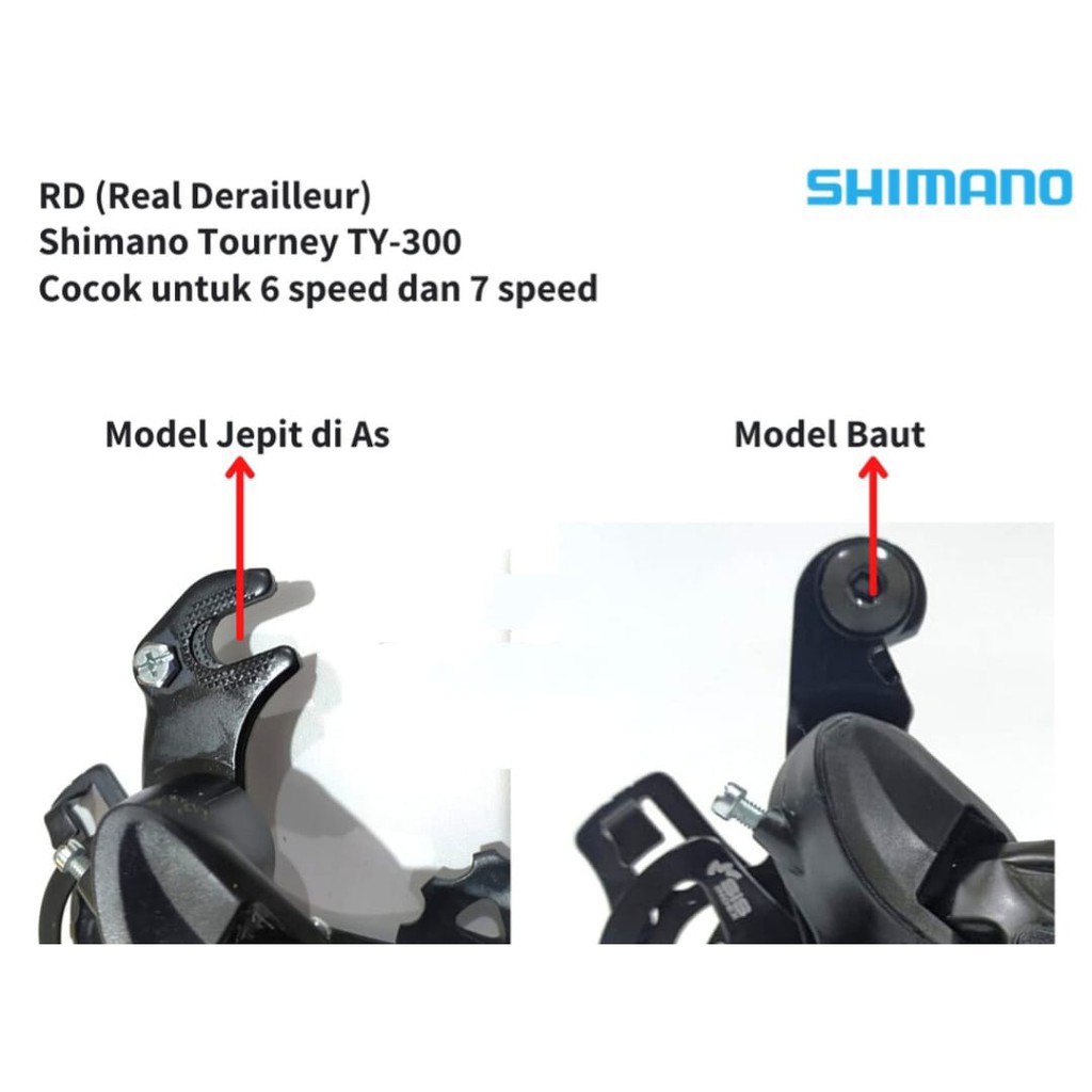 TERMURAH!!! RD 6/7 Speed Shimano Tourney Original - TY300