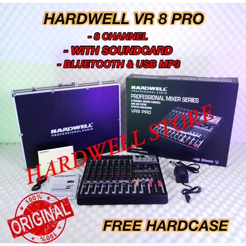 Mixer Hardwell 8 Channel VR8PRO / VR 8 PRO / VR8 PRO Original Mixer Soundcard
