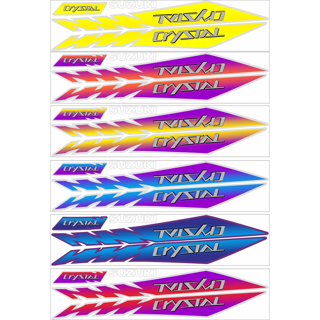 STRIPING STIKER SUZUKI CRYSTAL GERGAJI 93 COPY ORIGINAL