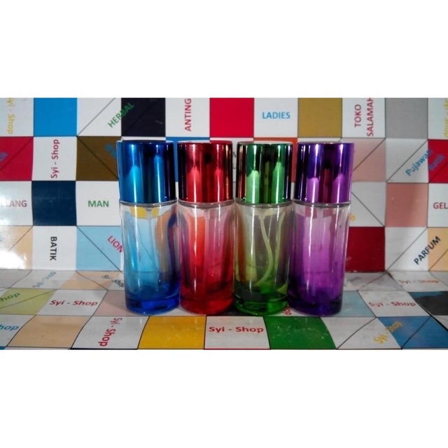 Botol parfum kosong kaca spray drat 20ml warna