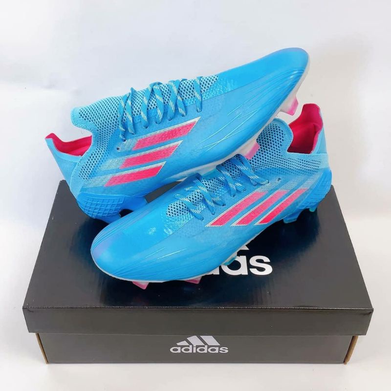 Sepatu Bola Adidas X Speedflow 1 Sky Blue Pink FG