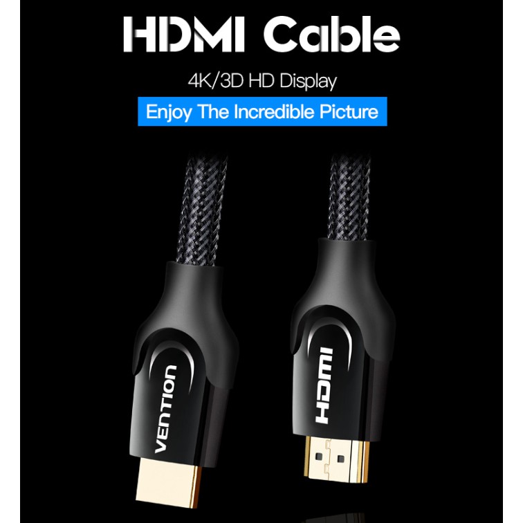 Jual Vention B M Kabel High Speed Nylon Braided Hdmi V B K D Premium Shopee Indonesia