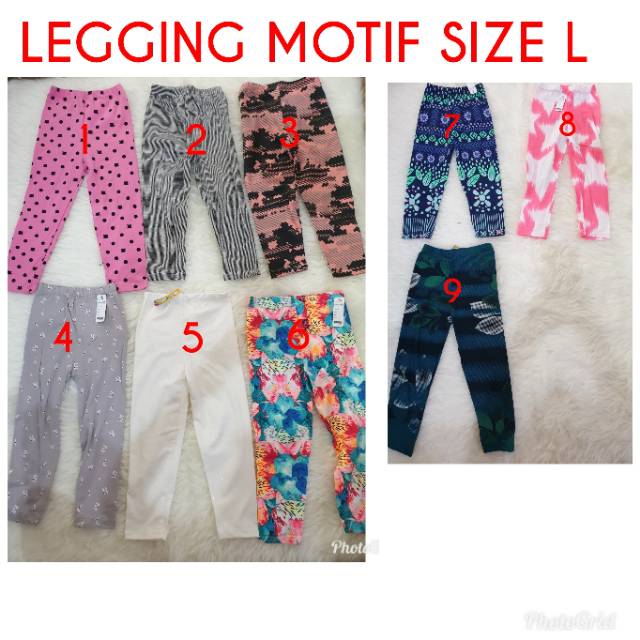 LEGGING ANAK MOTIF PANJANG BAHAN SPANDEX KATUN IMPORT ok  good quality