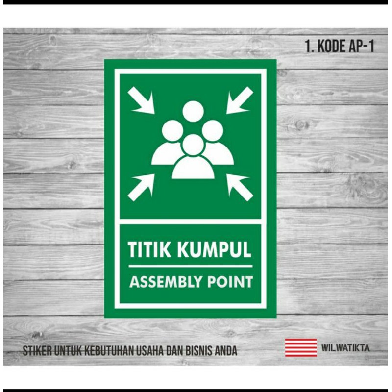 

SIGN K3 RAMBU STICKER LABEL TITIK KUMPUL 20×30CM