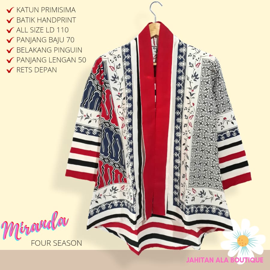 blus miranda batik solo atasan kerjs