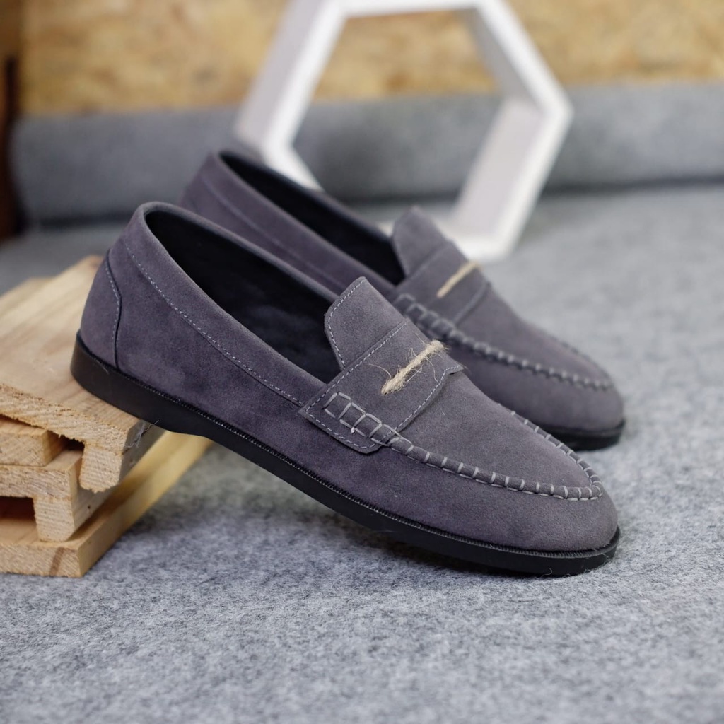 BURAY X SEPATU SLIP ON PRIA LOAFER BOI DEWASA SUEDE PREMIUM CASUAL FORMAL SLIP ON PRIA KERJA KANTOR GURU PNS PESTA RESMI NYAMAN || SLIP ON PRIA PANSUS BERKUALITAS 2022