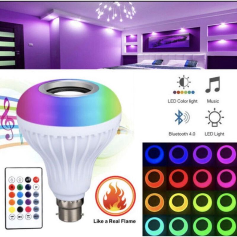 Lampu Music Speaker Led Bulb Remote