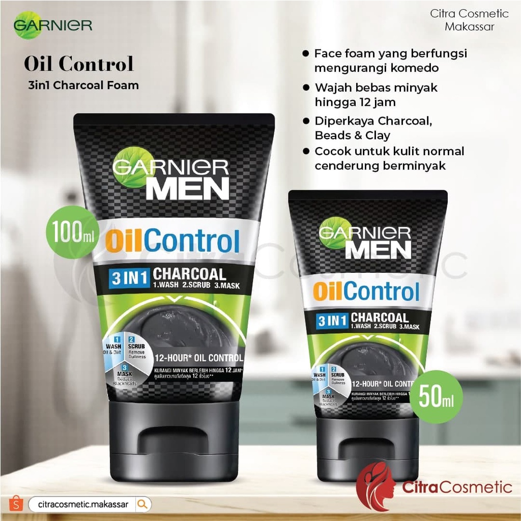 Garnier Men Turbo Light Series 100 | 50 | Oil Control | Icy Scrub | Matcha Foam | Cooling Foam | 3In1 Charcoal