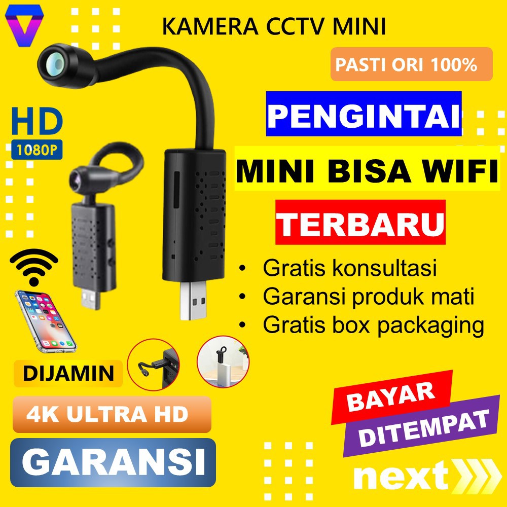 KAMERA MINI KECIL CAMERA CCTV KECIL WIFI SPY CAM CAMERA KAMERA PENGINTAI MINI CCTV MINI MURAH JS108