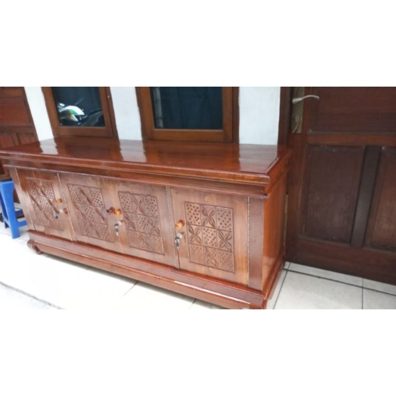 bufet tv datar jati berkualitas