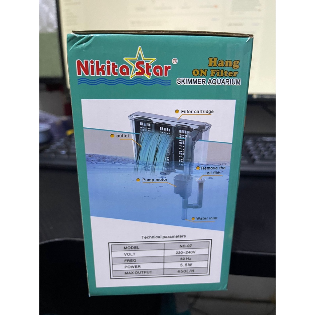 NIKITA STAR NS 07 / NS07 HANG ON FILTER FILTER GANTUNG AQUARIUM