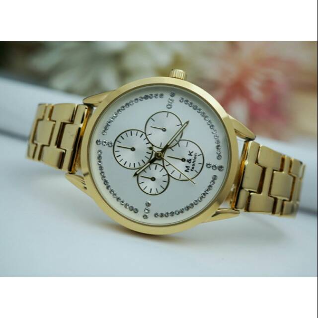 Jam tangan gold mk jam tangan wanita