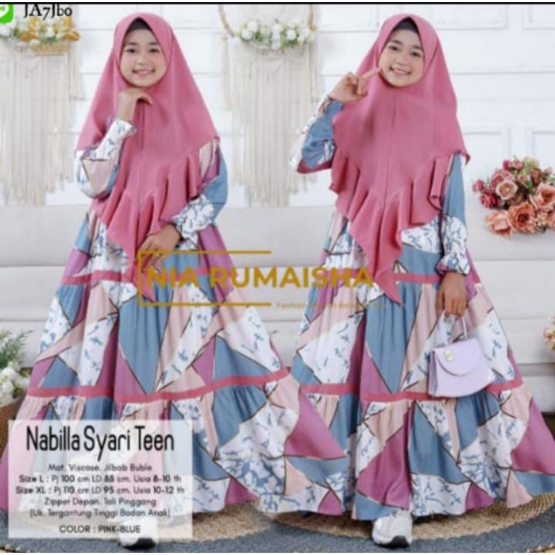 NABILLA SYARI TEEN /ASAFA SYARI TEEN/ GAMIS ANAKTANGGUNG /GAMIS REMAJA MUSLIM