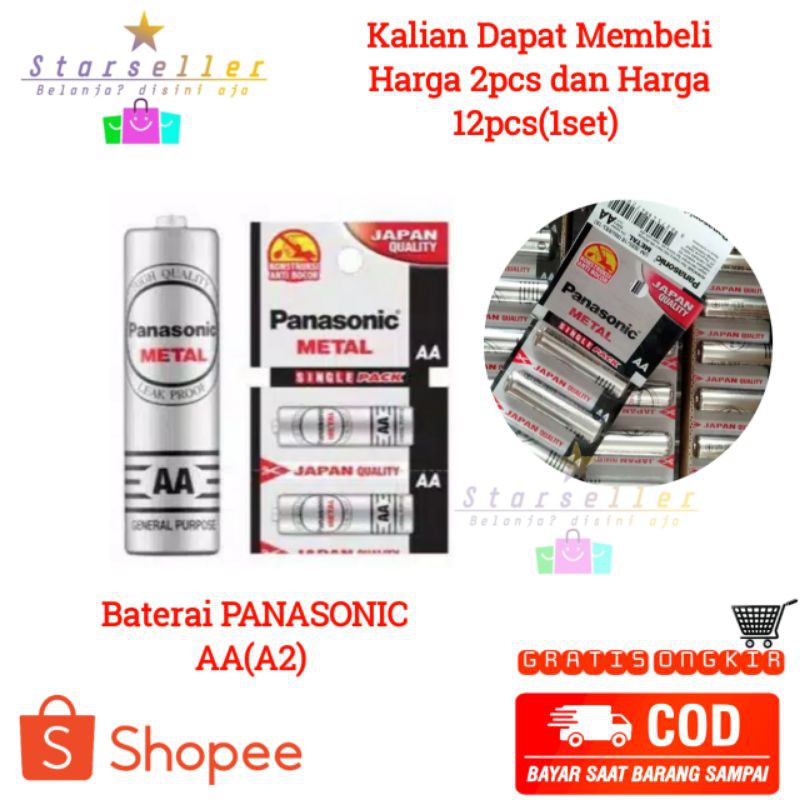 Baterai Panasonic AA (A2) silver