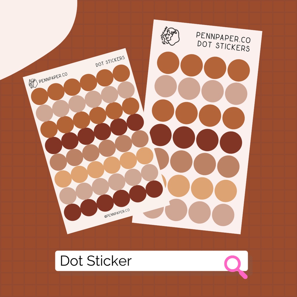 

[pennpaper] Dot sticker Deco Sticker Sheet Bujo Stiker Lucu Estetik