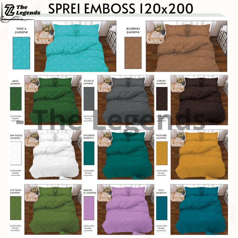 Sprei Set Emboss No. 3 120x200 Sudut Karet Termurah | 120x200x15 | 120x200x20 | 120x200x25 | 120x200