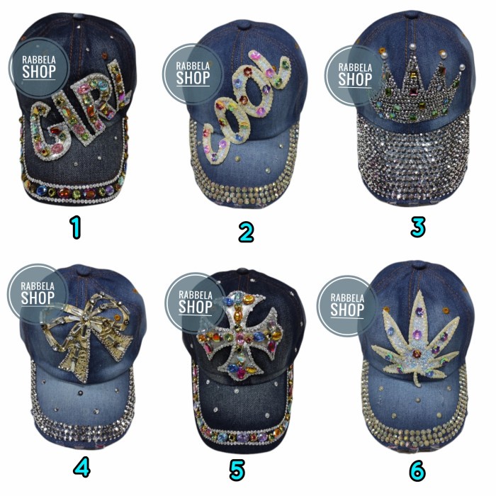 Topi Fashion Wanita Topi Manik Kilap Topi Blink Blink Produk Import