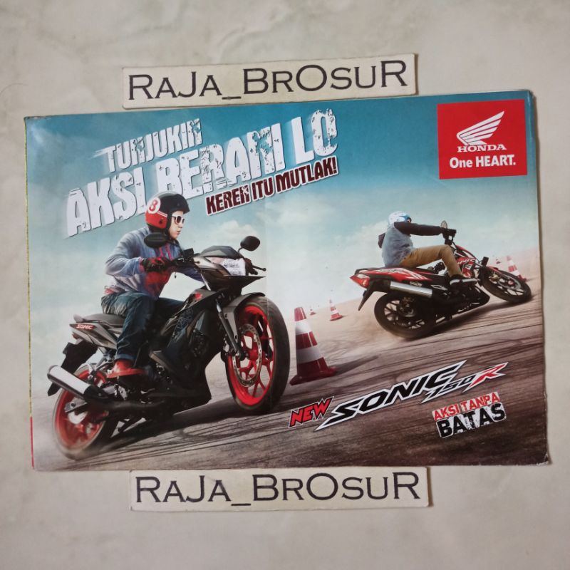Poster brosur leaflet Honda New Sonic 150R Sonic150R 2016