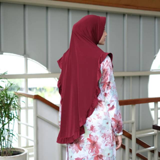 HIJAB KHIMAR SYAR'I PREMIUM MODEL PINGUIN Termurah - BAHAN STELA HALUS BEST SELLER