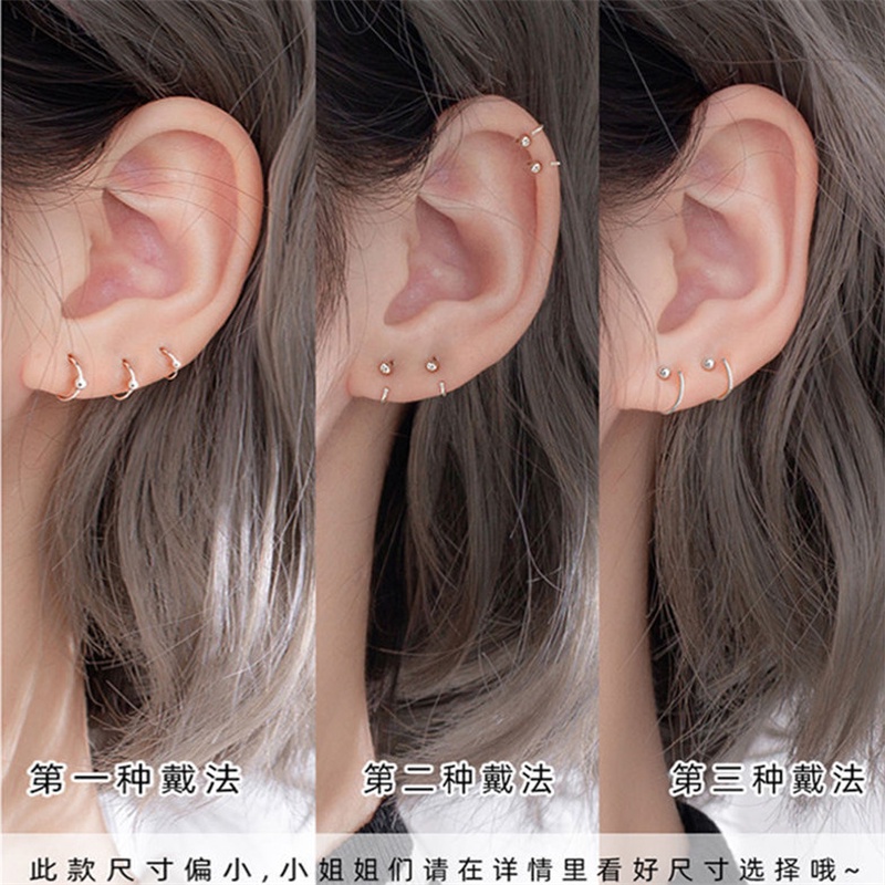 Simple Earring Hip Hop Ear Clip Without Pierced Tassel Chain Cold Zircon Ear Bone Clip Sweet Heart Jewelry