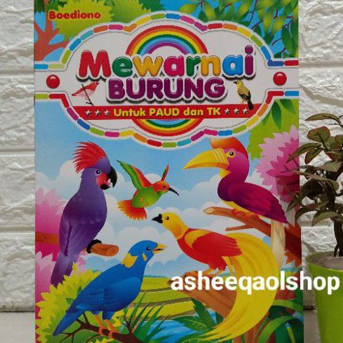 Buku Mewarnai Burung Untunk Anak Paud/Tk