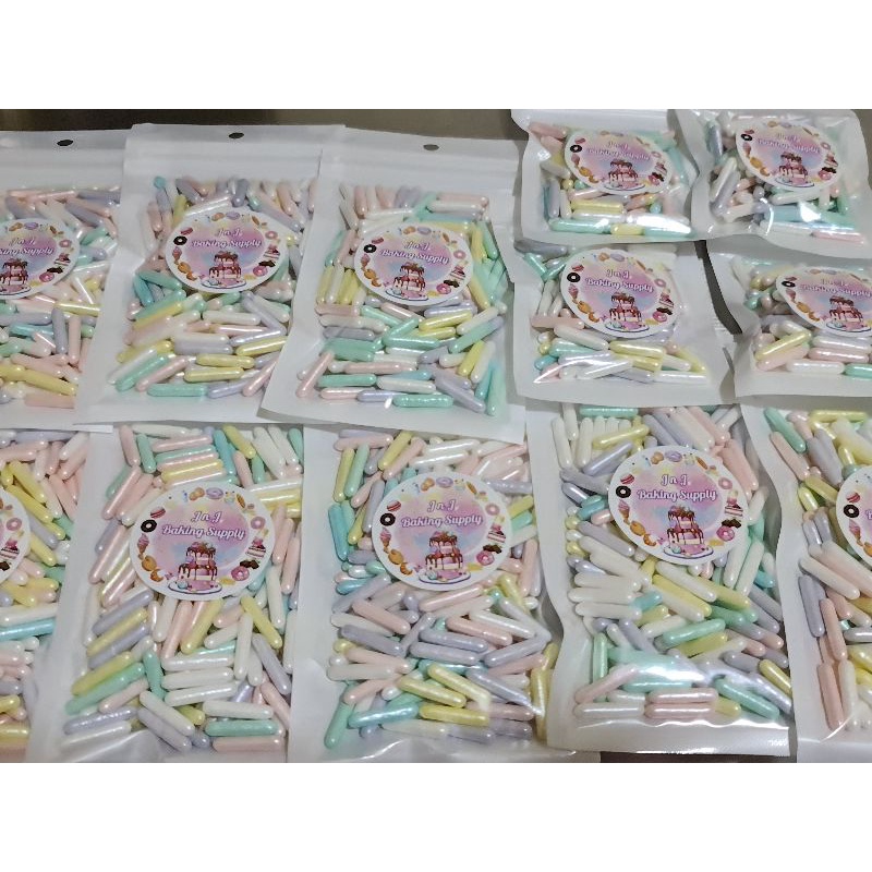 

sprinkle trimit hiasan kue rainbow candy soft colour
