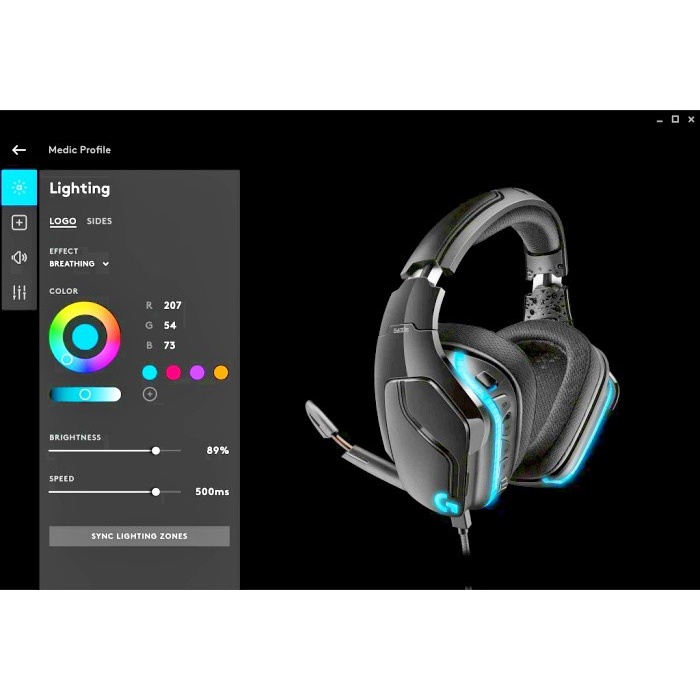 Headset Gaming Logitech G633s 7.1 Lightsync