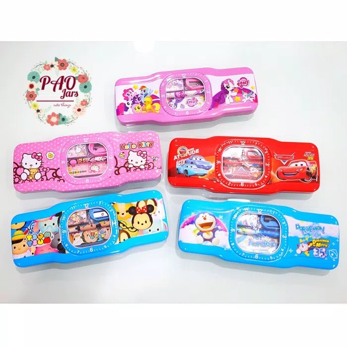 

Kotak pensil sekolah anak kitty / perlengkapan alat tulis anak cars