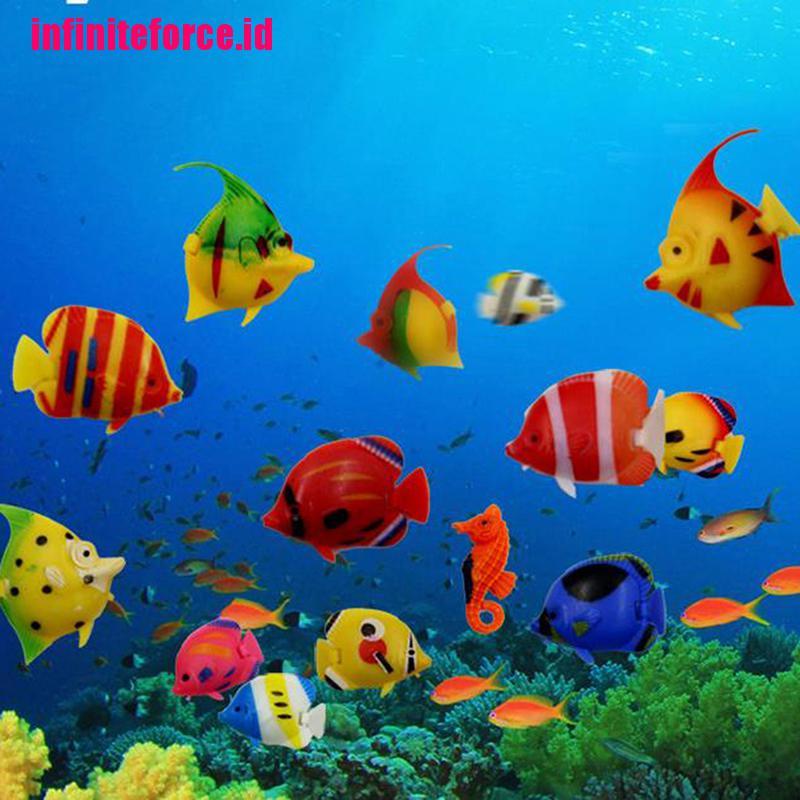 10pcs Aquarium Fish Tank Artificial Fake Floating Fish Pet Decor Ornaments