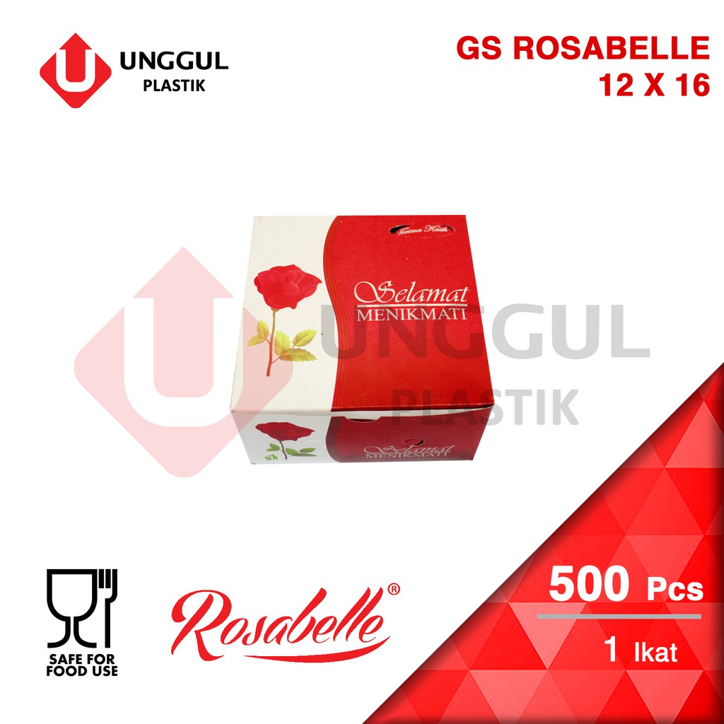

BOX GS (GABUNG SEMUA) SNACK / MAKANAN 12 X 16 CM ROSABELLE / IKAT