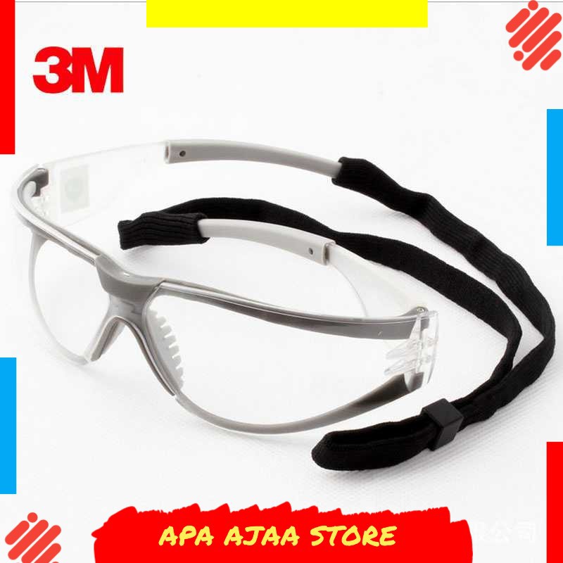 Terlariss !! 3M Kacamata Safety Googles Anti Fog Dust - 3M11394