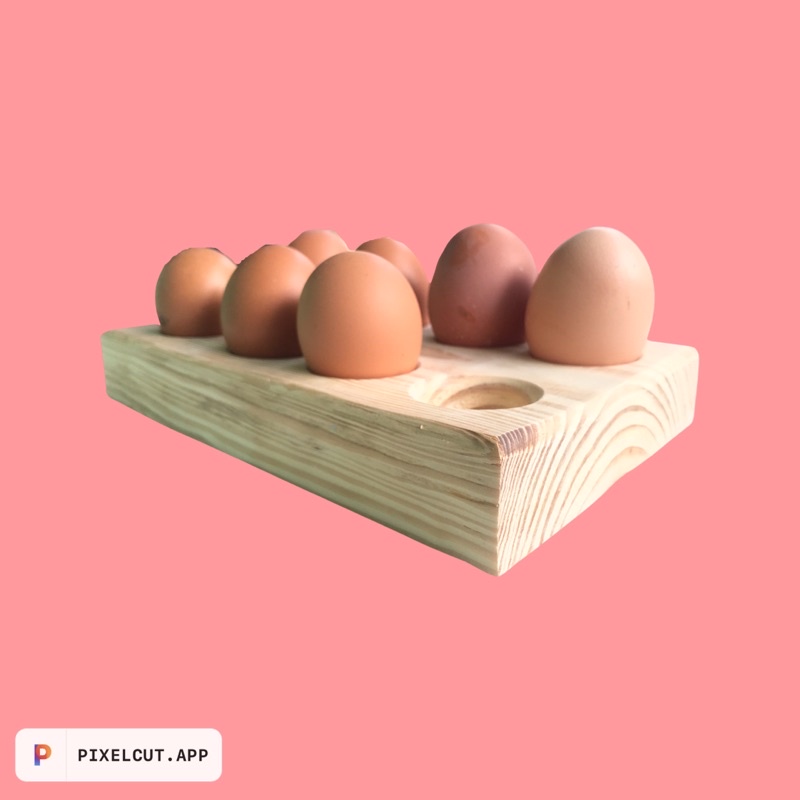 rak telur ayam jati belanda pinus / wadah telur / egg tray / tempat telur / rak dapur / hiasan dapur