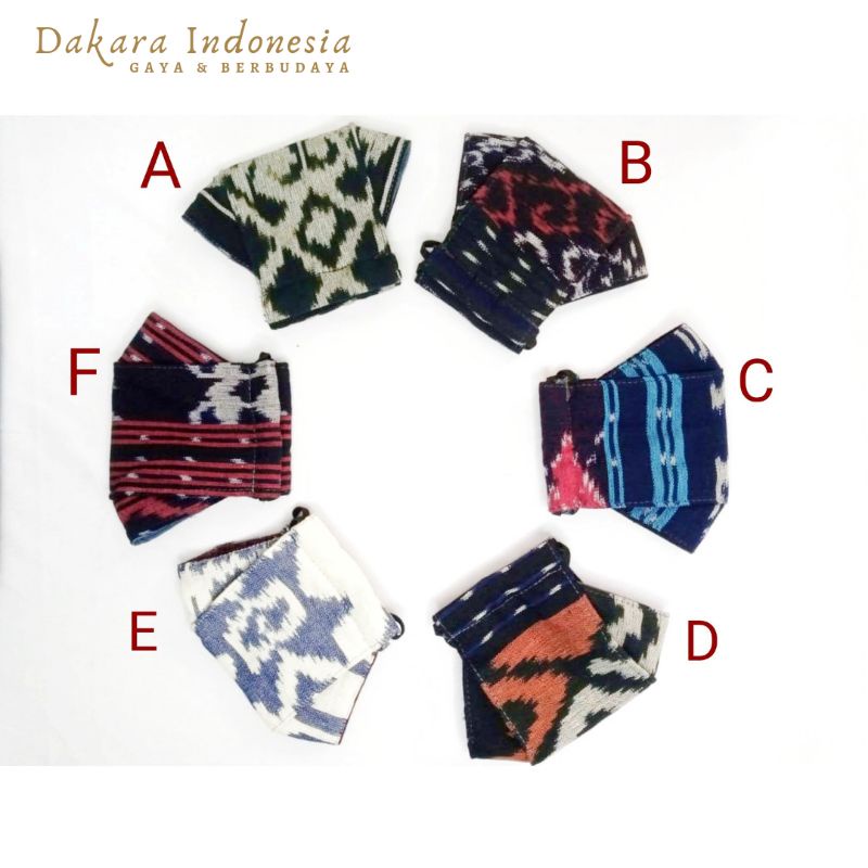 Masker Premium Tenun Ikat Dakara Indonesia