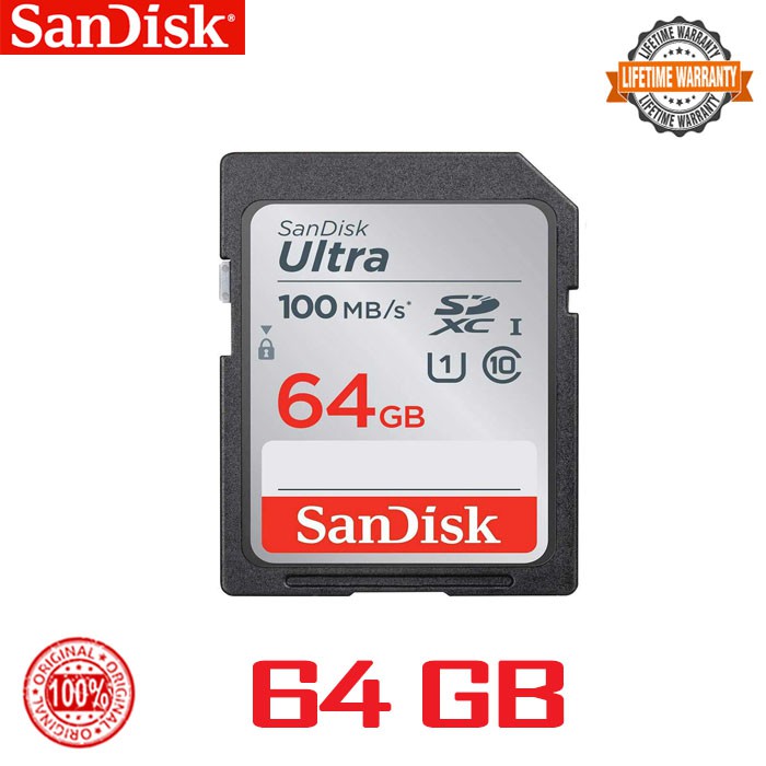 Memori Memory SD Card MMC Kamera Camera SANDISK ULTRA SDHC/XC 64GB