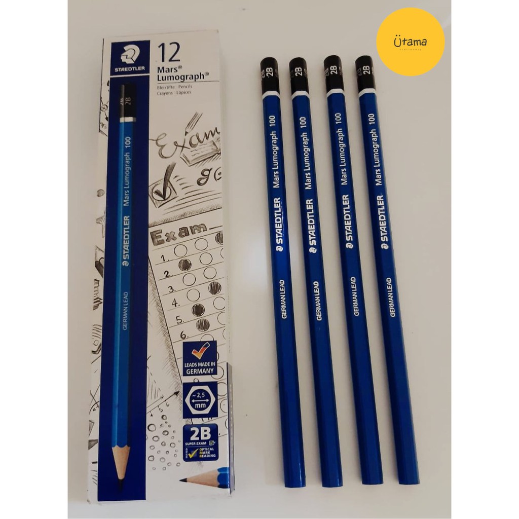 

Pensil Staedler Lumograph 2B Satuan (Grosir 12pcs @3100)/Pencil Ecer/Eceran