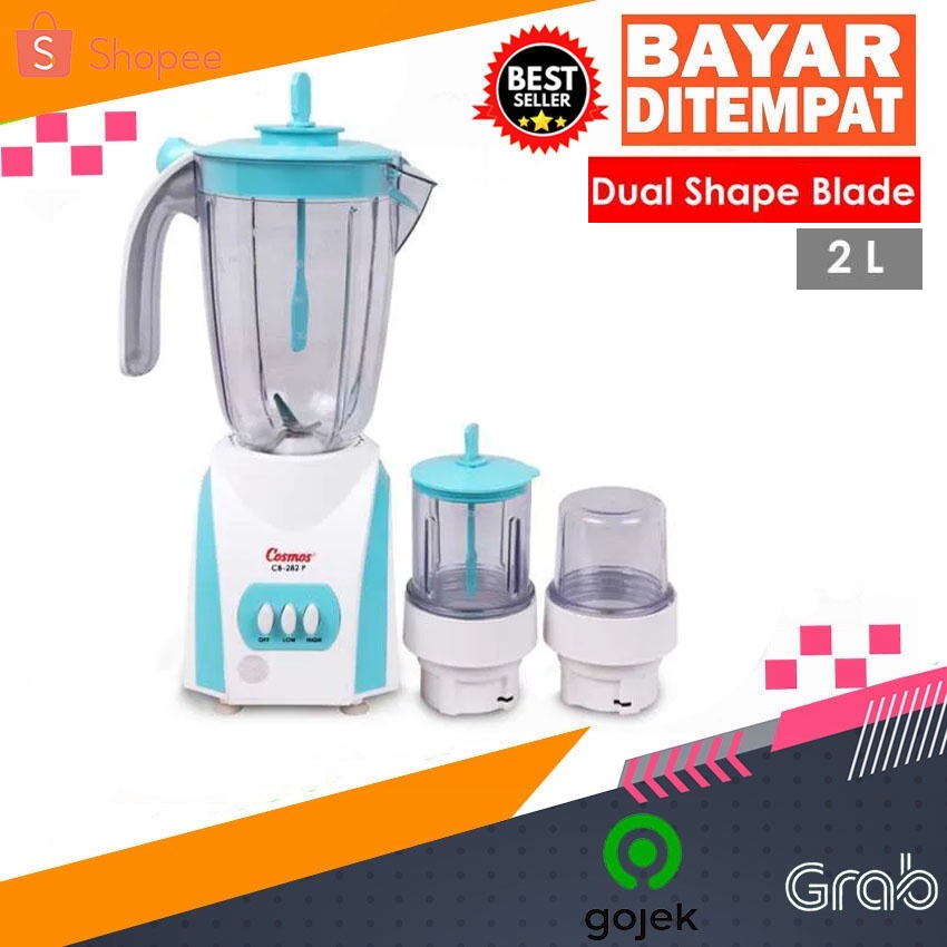 Cosmos CB-282 P - Blender 2 Liter Blender Plastik 3in1 Blender Cosmos