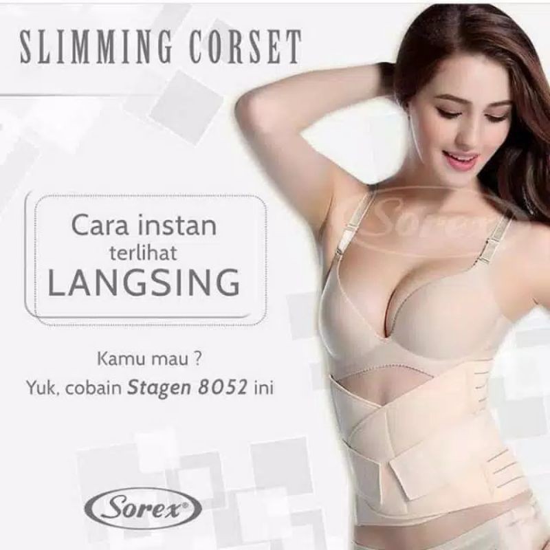 STAGEN KORSET PELANGSING PERUT SOREX 1052 8052 DIJAMIN MURAH