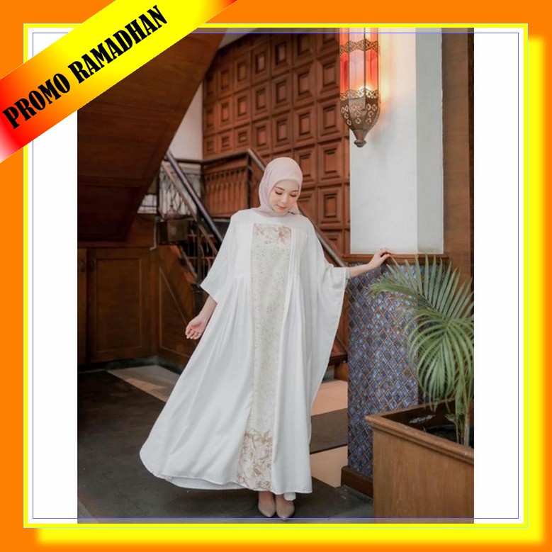 Gamis Lebaran 2022 Dewasa Kekinian Casual Cewek Moderen Murah Remaja Korea Dress Terbaru Wanita Eleg