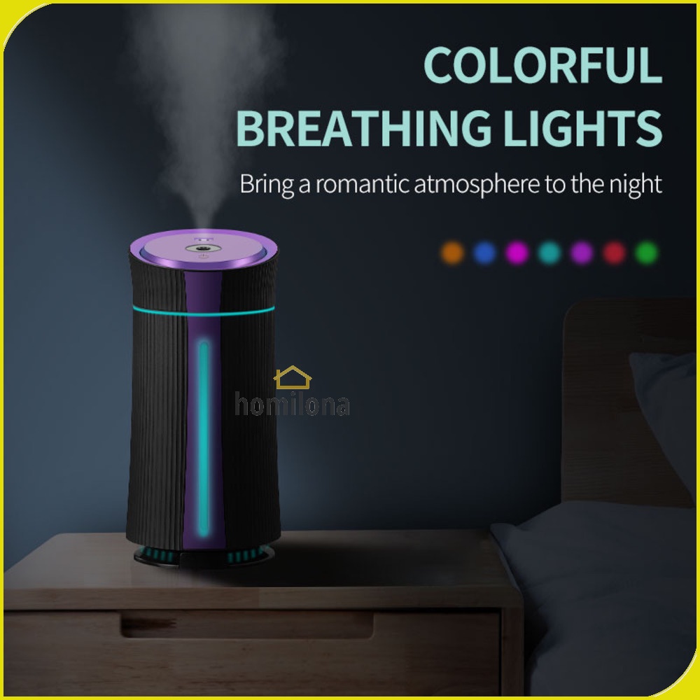 Air Humidifier Aromatherapy Oil Diffuser LED Backlight 1100ml Taffware HUMI SJA8 White