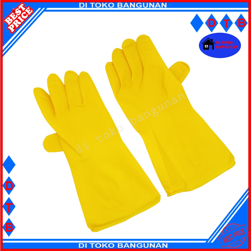 Sarung Tangan karet Latex Kuning Size L Sarung Tangan Cuci Piring