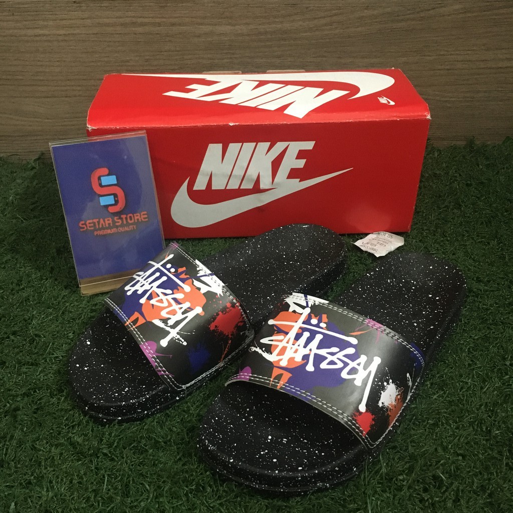 Sandal Selop Pria Premium High Quality Sendal Supreme Dot Abstrack Import Grade Ori