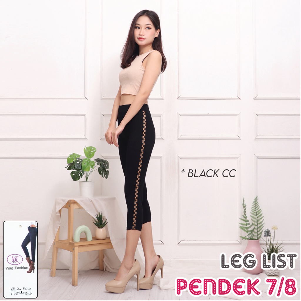 Legging Lis Pendek Wanita / Legging List Pendek import wanita / legging fashion wanita / legging 7/8 / ying fashion