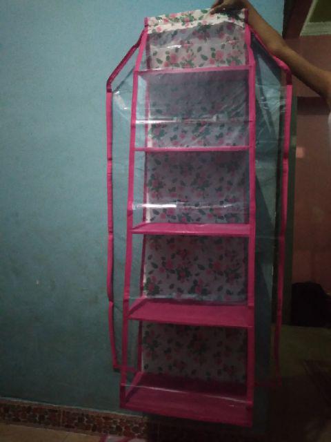 Promo Murah Rak Gantung Tas Motif Bunga Full Resleting  Kualitas Terbaik Dan Termurah