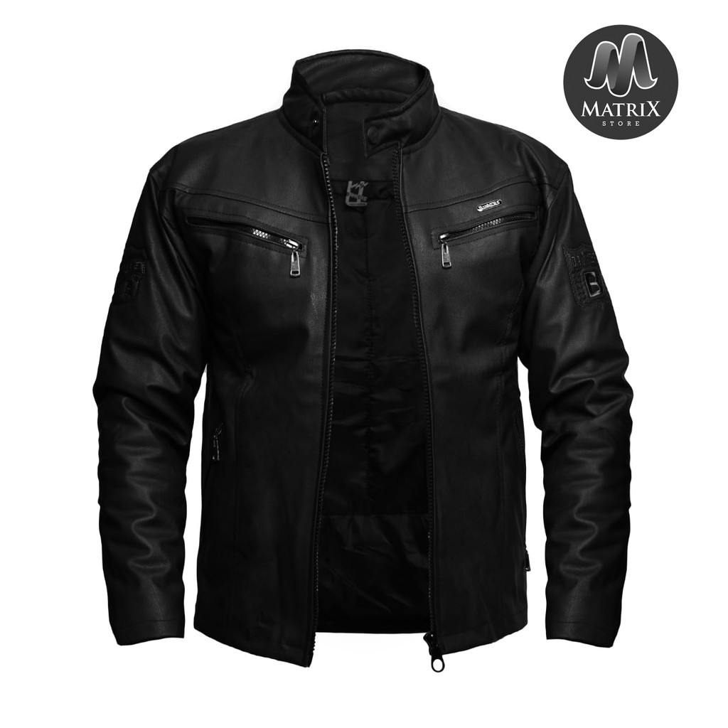 Jaket Pria Keren Semi Kulit - Jaket Motor - Jaket Touring Biker Jumbo - Jaket Semi Kulit Keren Murah