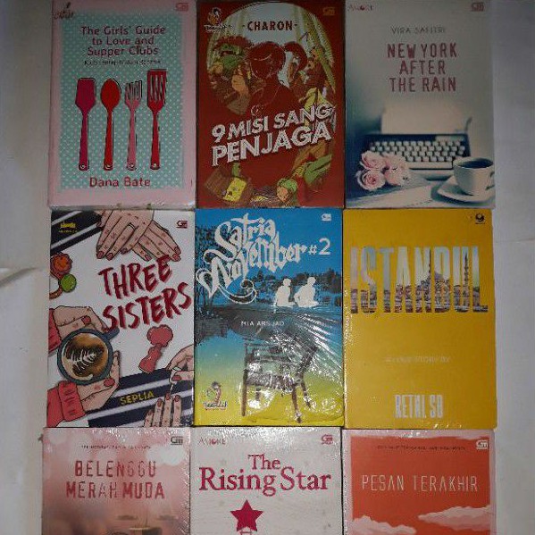 Novel gramedia judul acak 50rb dapat 5 buku berat 1kg Novel gramedia judul acak 50rb dapat 5 buku berat 1kg