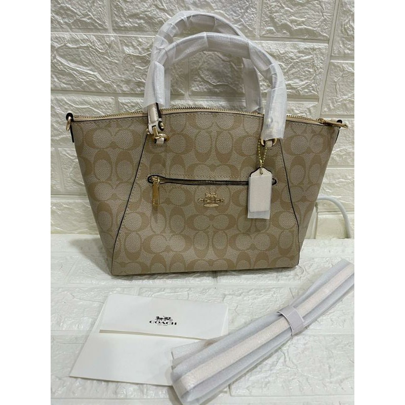 Tas Wanita Shoulder Bag Coach Leather Original kulit coklat muda putih keren ori terbaru asli baru