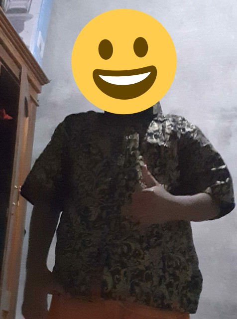 Kemeja Batik Anak Bakung Mutiara Gold/hem Anak Lengan Pendek Laki-laki Usia 1-10 Tahun