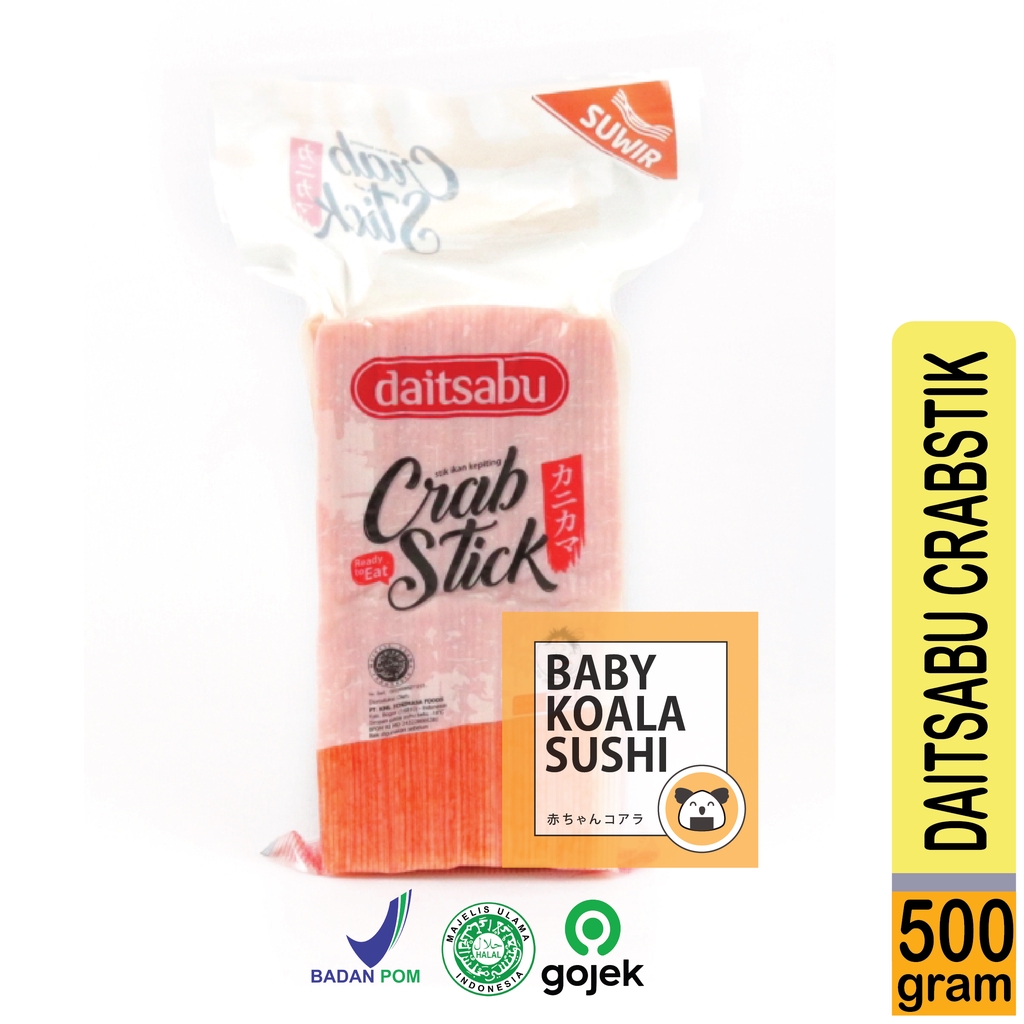 DAITSABU Crabstick Kani 500 g Halal │ Crab Stick for Kani Salad Ramen Shabu-shabu