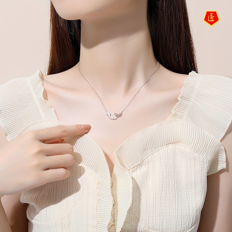 For the Rest of Your Life, You Necklace Mermaid Female Clavicle Chain Fishtail All-Match Fashion Necklace