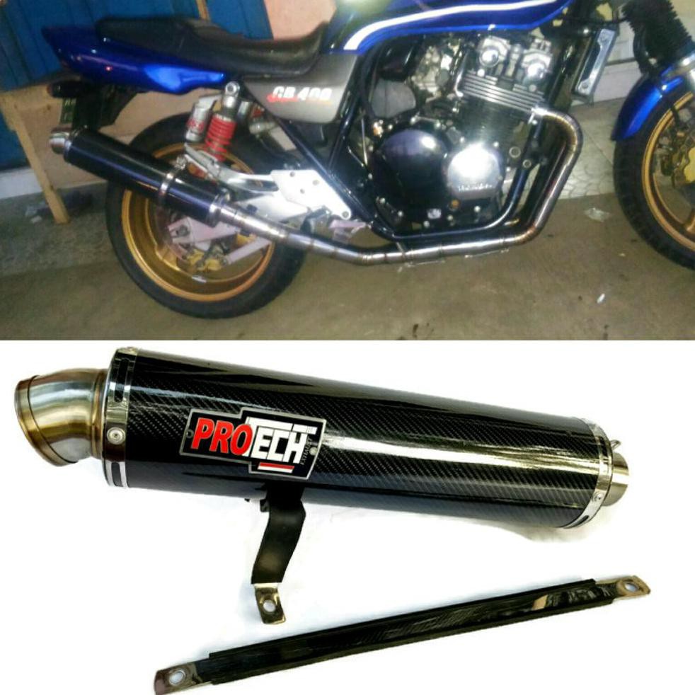 knalpot racing cb 400 - honda cb 400 sf - cb 400 vtech protech exhaust silincer only